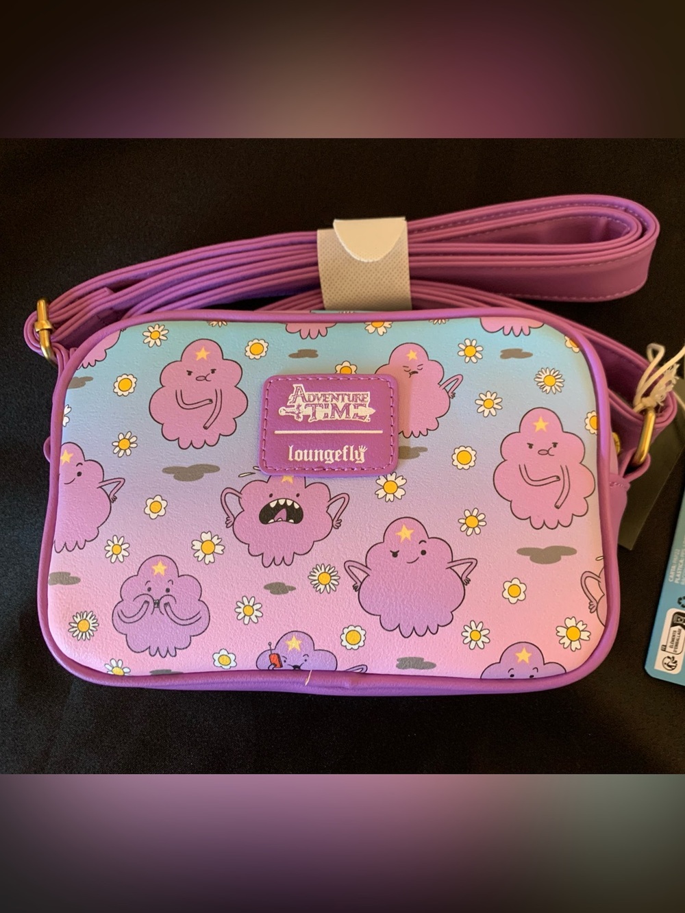 Loungefly Adventure Time Lumpy Space Princess Crossbody Bag - Purple, Blue - Picture 1 of 2